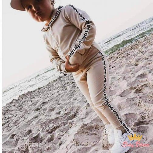 Tracksuit with stripe for girl Love