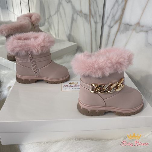 Buty dla dziewczynki zimowe łańcuszkiem II